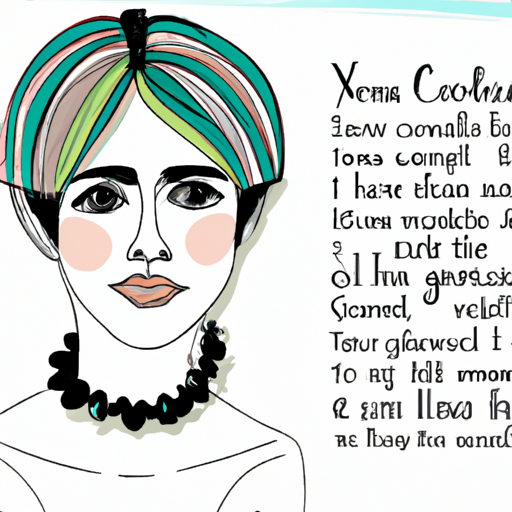 ציטוט מעורר השראה מאת קוקו שאנל עם איור אומנותי של אישה בפאה קצרה.